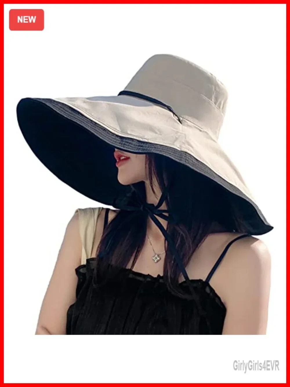 Wide Brim Reversible Sun Hat Wired Edge Foldable UV Protection